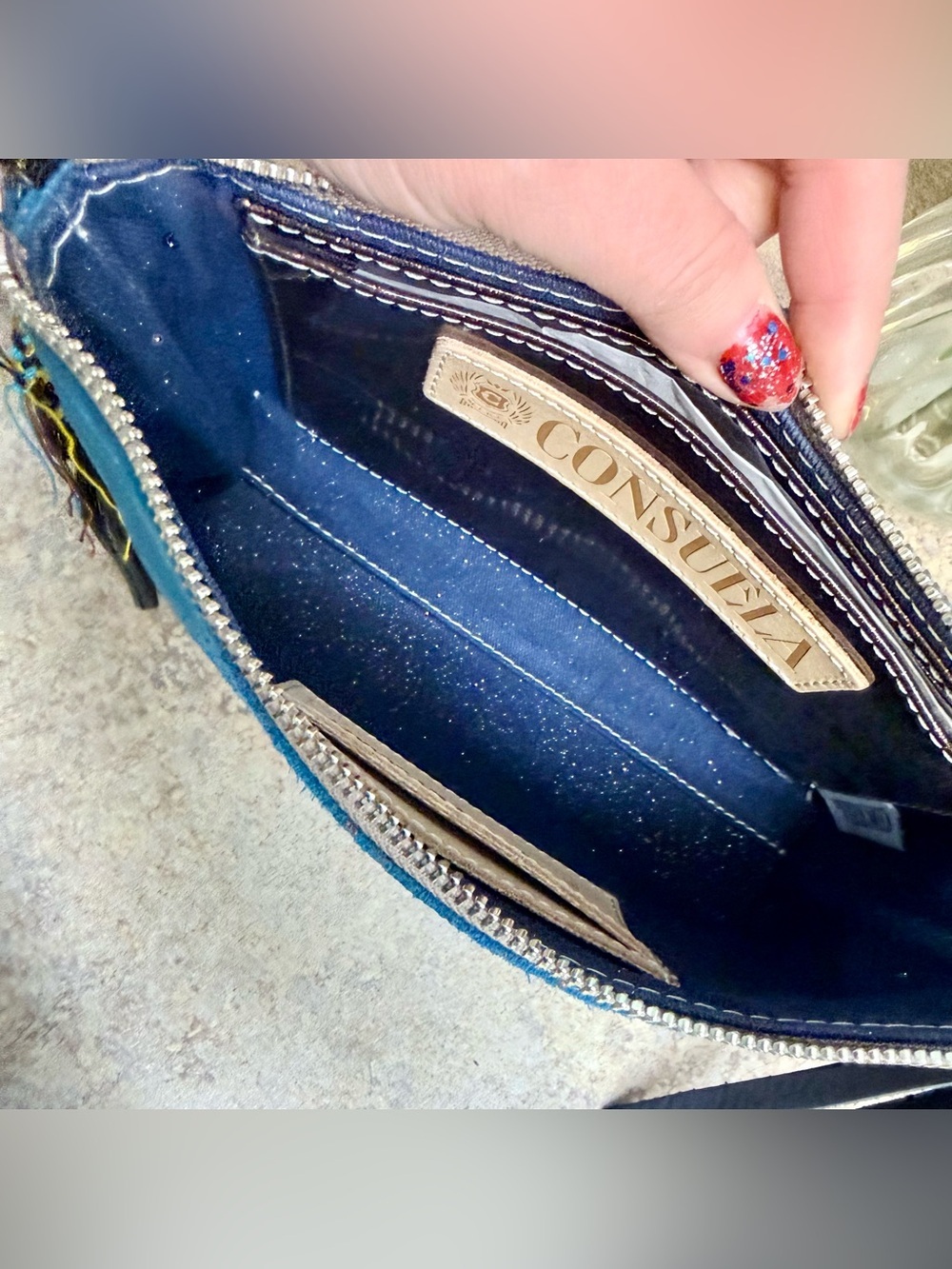 NWT Consuela Midtown Crossbody and Pouch Nila Blue purse - Picture 10 of 15